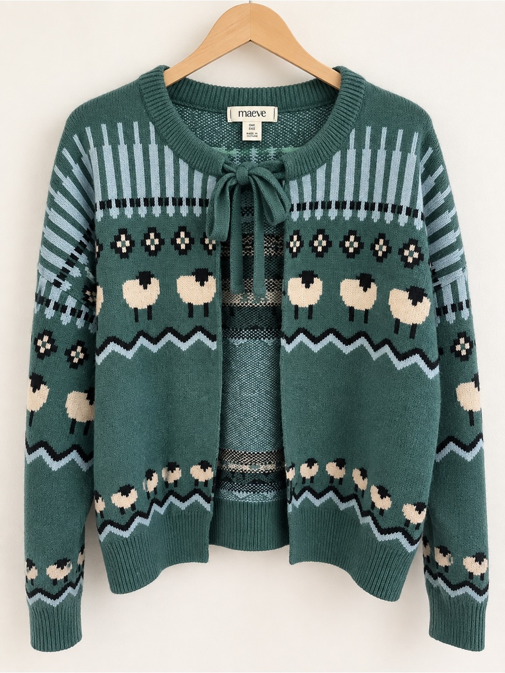 Anthropologie Maeve Sheep Fair Isle Cardigan 🐑